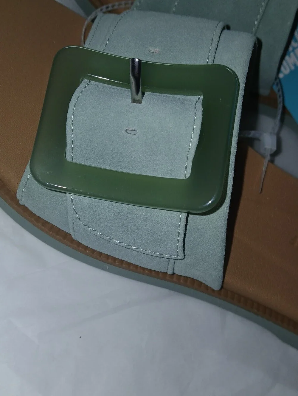 REEF Cushion Sunny Emma Vegan Leather Slides,  Light Green - Picture 6 of 9